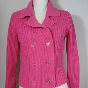 Isaac Mizrahi Double Breasted Cardigan Sweater M